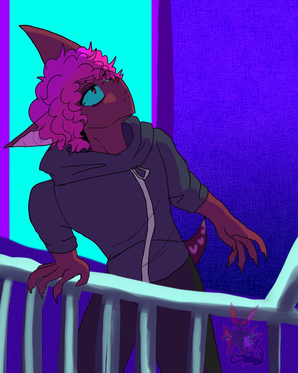 Phantom Clarkson moments a 
:
:
:
:
:#personalart #neonart #minicomics #anthroart #darkskin #femboys