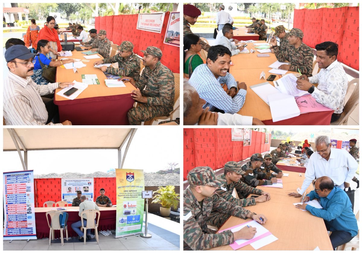 easterncomd's tweet photo. Under the aegis of #EasternCommand, Headquarters #BengalSubArea successfully conducted a Tri-Services Veterans Seminar at #SuryodayaAuditorium, #VijayDurg, #Kolkata today, reaffirming its steadfast commitment to the welfare of the veteran fraternity.
Over 500 #Veterans and #VeerNaris were provided on-the-spot pension resolution by #PCDAPrayagraj, along with dedicated documentation support from Records Offices. Integrated help desks facilitated guidance on #ECHS services, welfare schemes, grievance redressal, re-employment opportunities, skill development initiatives and medical support — all under one roof.
30 out stations, #VeeranganaSewaKendra and #NamanCentres joined online to ensure maximum outreach across #EasternCommand
The initiative reflects the #IndianArmy’s enduring commitment to those who have served the nation with honour, strengthening its continued contribution to #NationBuilding.
#पूर्वी_कमान के तत्वावधान में आज मुख्यालय #BengalSubArea द्वारा #सूर्योदय_ऑडिटोरियम, #विजय_दुर्ग, #कोलकाता में Tri-Services Veterans Seminar सफलतापूर्वक आयोजित किया गया, जो पूर्व सैनिक समुदाय के कल्याण के प्रति प्रतिबद्धता को दर्शाता है।
500 से अधिक #पूर्व_सैनिकों एवं #वीर_नारियों को #PCDAPrayagraj द्वारा पेंशन संबंधी समस्याओं का मौके पर समाधान प्रदान किया गया तथा रिकॉर्ड कार्यालयों द्वारा दस्तावेज़ी सहायता दी गई। विशेष सहायता काउंटरों के माध्यम से #ECHS सेवाओं, कल्याणकारी योजनाओं, शिकायत निवारण, पुनः रोजगार, कौशल विकास तथा चिकित्सा सुविधाओं की जानकारी प्रदान की गई।
30 अलग-अलग स्थानों से, #वीरांगना सेवा केंद्र और #नमन केंद्र ऑनलाइन जुड़े, जिससे #ईस्टर्न कमांड में व्यापक स्तर पर संपर्क सुनिश्चित हुआ।
यह पहल #भारतीय_सेना की पूर्व सैनिकों के प्रति अटूट प्रतिबद्धता और #राष्ट्रनिर्माण में उसके निरंतर योगदान को सुदृढ़ करती है।
#भारतीय_सेना
#पूर्वी_कमान
#IndianArmy
#EasternCommand
#VeteranSeminar
#WeCare
#ESM
@adgpi
@SpokespersonMoD
@HQ_IDS_India
@indiannavy
@IAF_MCC
@official_dgar
@ProDefKolkata
@IndiaCoastGuard
@HQ_DG_NCC
@DIAV20
Facebook - https://t.co/LpUzzdVnUi
Instagram - https://t.co/fW78mgLnoA