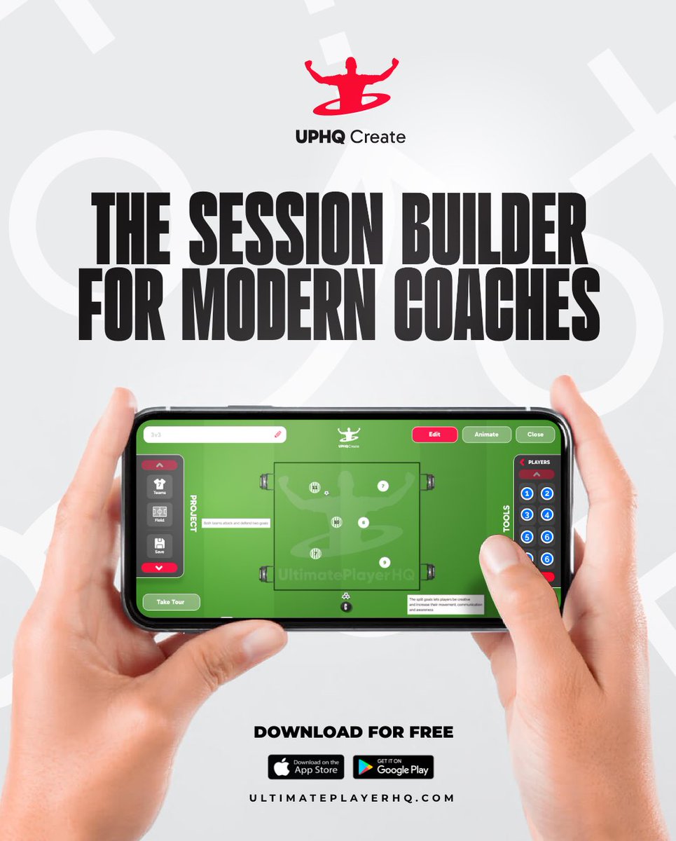 playersessionHQ's tweet image. 👉 Start your FREE trial today!
 Download both UPHQ CREATE and UPHQ WATCH from one easy place 👇
 🔗 ultimateplayerhq.com

Build sessions. Access drills. Coach smarter. ⚽️

#FootballCoaching #SoccerCoach #FootballTraining #CoachLife #UPHQ