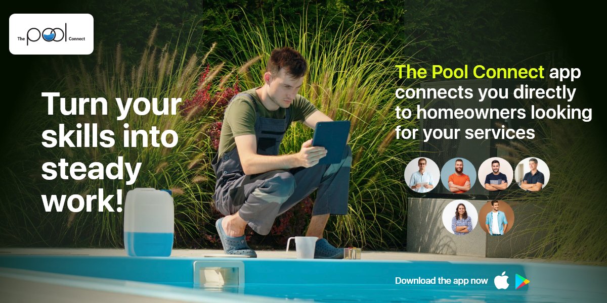 pool_connect's tweet photo. Tired of slow seasons and unpredictable jobs?
The Pool Connect app helps pool contractors get found by homeowners looking for licensed professionals nearby.
Visit: https://t.co/blzzJKnrE4
#PoolServicePros #PoolBuilderLife #SwimmingPoolContractor #PoolTech #PoolRenovation https://t.co/B1kL8ppOCq