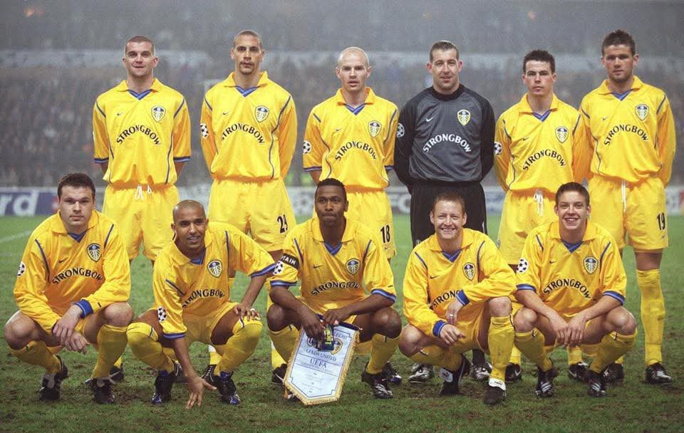 Leeds United Champions League team from the 2000/01 season.

That away kit is a beauty 😍