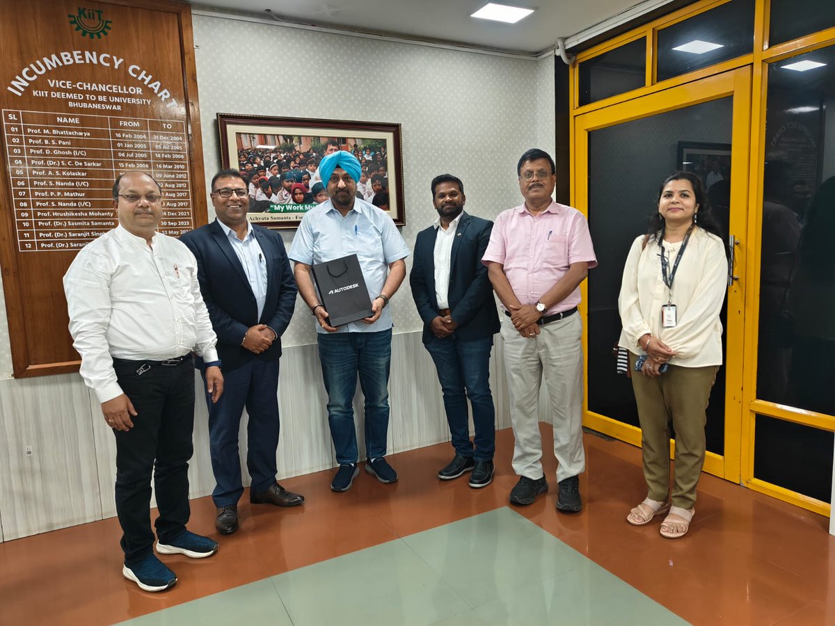 Saranjit72's tweet image. Great discussion with Akhilesh Sahi, Arunkumar Radhakrishnan at @autodesk &amp;amp; Niranjan Kumar Singh, Dr. Nisha Singh from Twintech on @KIITUniversity's Autodesk Design &amp;amp; Make Studio, ACC integration &amp;amp; student mentorship for global skills.

#KIITUniversity #Autodesk #SkillDevelopment