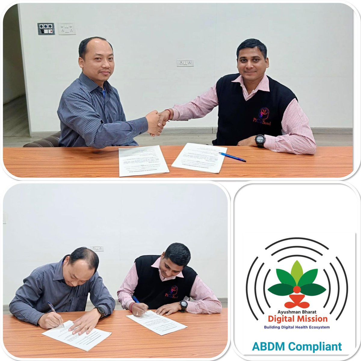 PiCaSoidID's tweet photo. MoU signed between Kripadashini Advanced Hospital &amp; Research Institute and Picasoid Health Technology Pvt. Ltd. for the deployment and implementation of all ABDM functionalities under the M1, M2 and M3 milestones.

#Picasoid #KripadashiniAdvancedHospital #ABDM #Abha #abdmmanipur https://t.co/Yhn51oRYbT