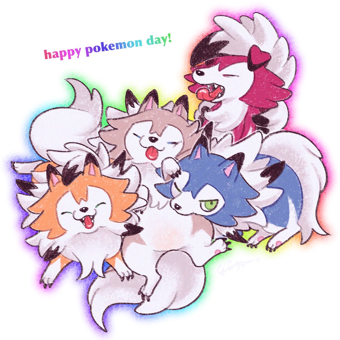 やったー！🌈🐺
#ポケモン30周年 
#ポケモンデー