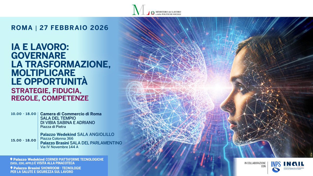 GermaniaItalia's tweet image. Dibattito su un tema importantissimo oggi alla @camcomroma organizzato dal @MinLavoro: "IA e mondo del lavoro: governare la trasformazione, moltiplicare le opportunità” per comprendere e riflettere sulle transizioni in atto. Presente anche il Segretario di Stato Michael Schäfer