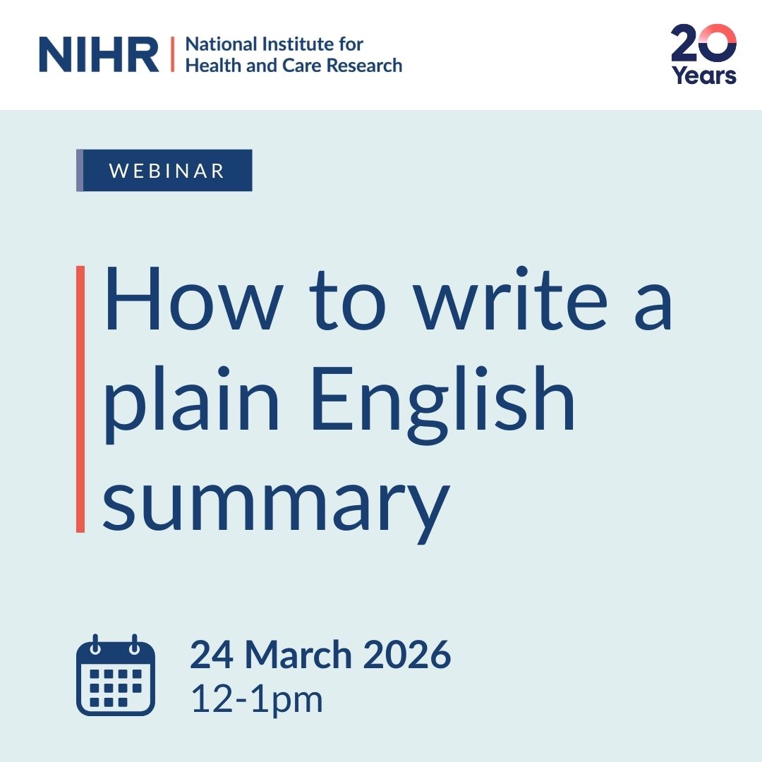 National Institute for Health and Care Research tweet media