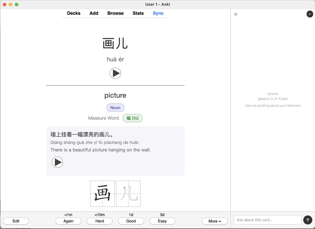 FynnMinkus's tweet photo. Added Gemini support to my Anki Flashcard plugin as requested in the reviews. Version 2 is now live on the Anki add-ons site and GitHub https://t.co/noPHaOpIsX