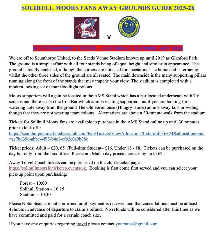 SOLIHULL MOORS FANS tweet media