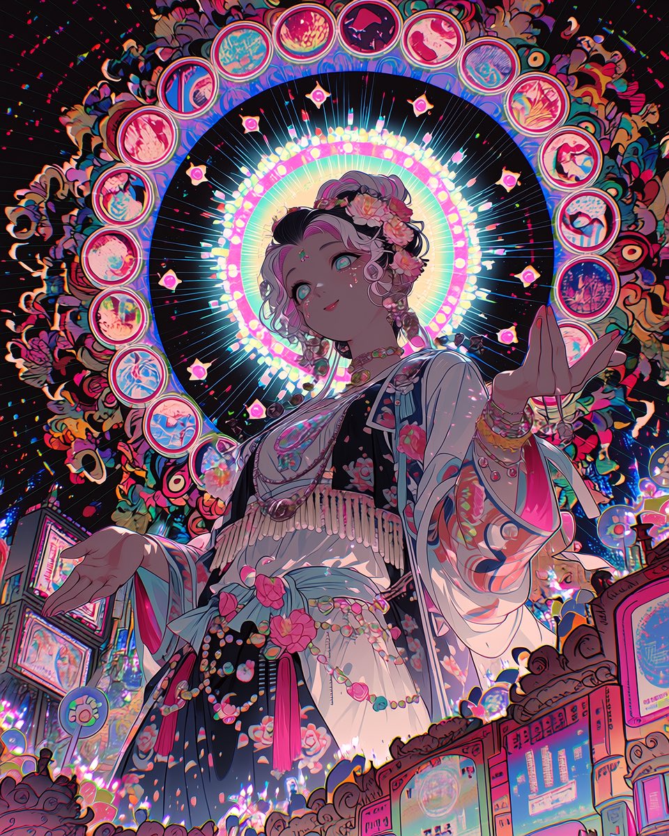 ネオン色を含んだイラストコンテスト #AIartwithneon 素敵な企画に是非