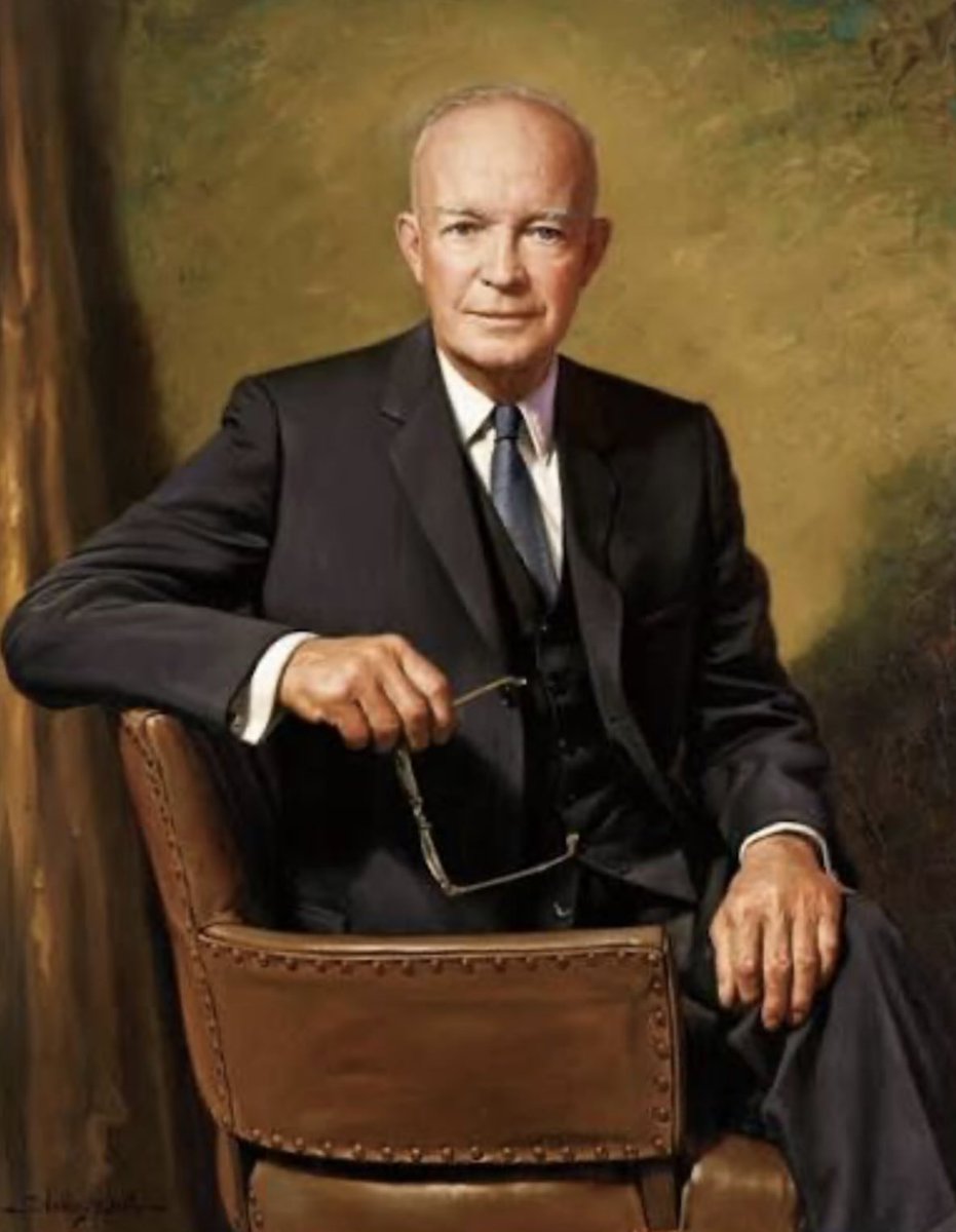 PrezWisdom's tweet photo. As President of Columbia University Dwight Eisenhower 🇺🇸 defended academic freedom, even allowing Communists to speak on campus

“We’re not going to erect an intellectual iron curtain.”
- Dwight Eisenhower
#POTUS https://t.co/J9tciTELyQ