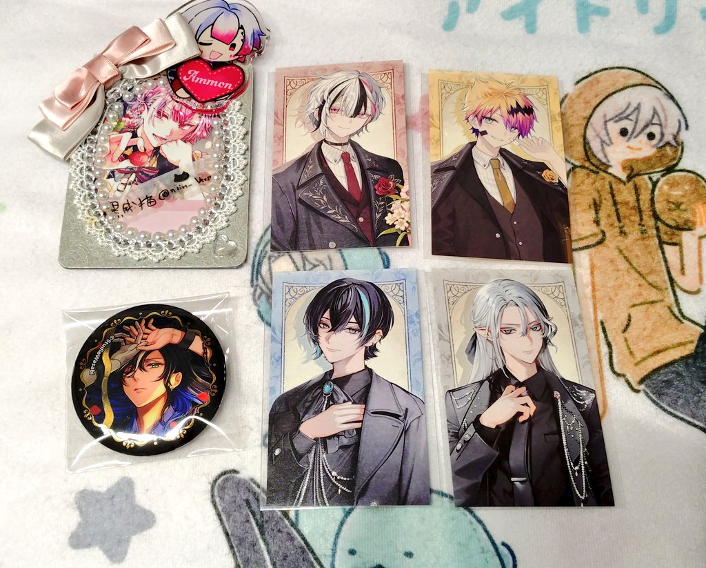 交換】 あくねこ 4周年 アニメイト 花束カード 譲↓ 【缶バッジ