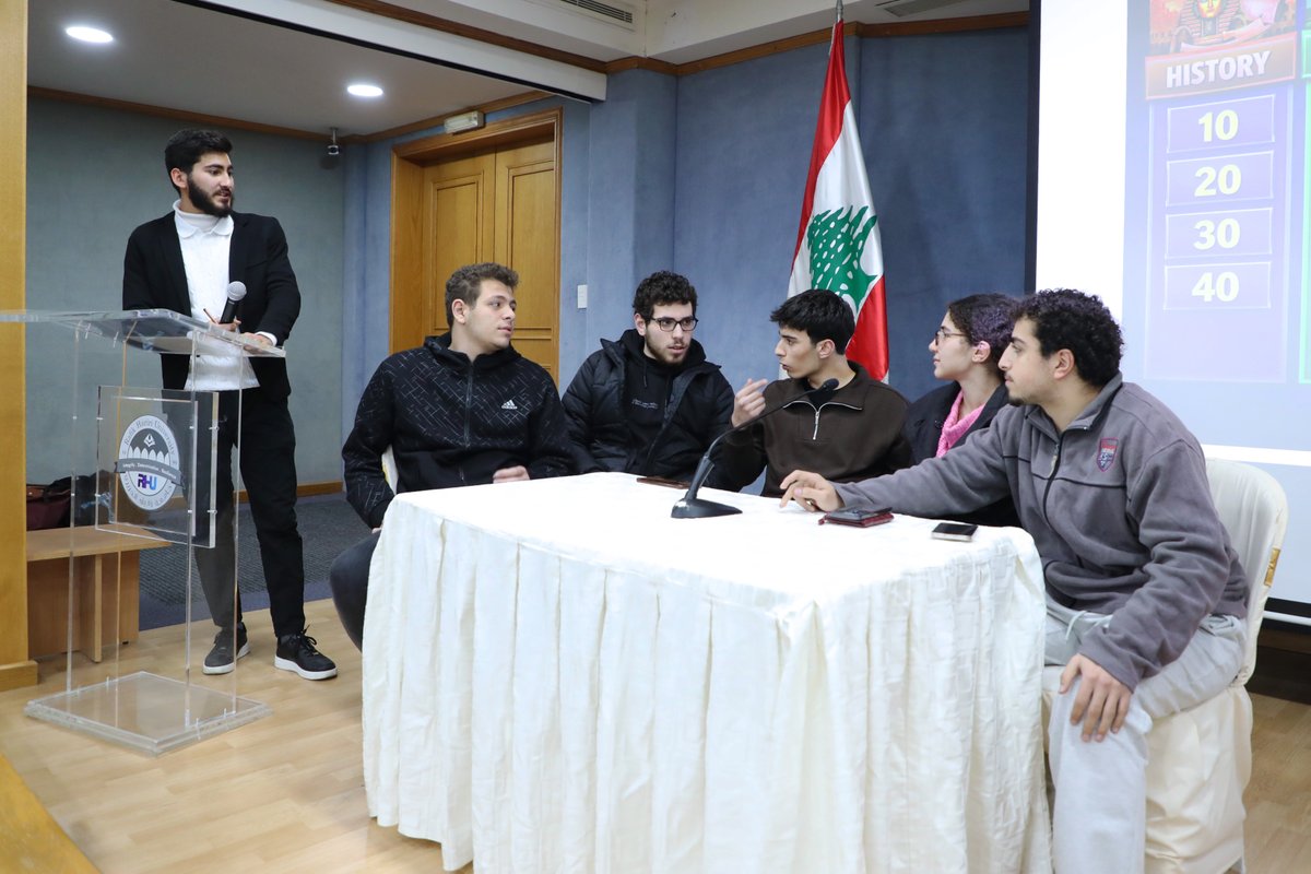 RHU_Lebanon's tweet photo. #RHU #engineering students put their knowledge and teamwork to the test at TRIVIA – The Engineering Competition, hosted by the United Engineering Club with the #IEEE RHU Student Branch. After competitive rounds, The Senior Elites team claimed the win. #STEM #EngineeringTrivia https://t.co/SojWtlD4QH