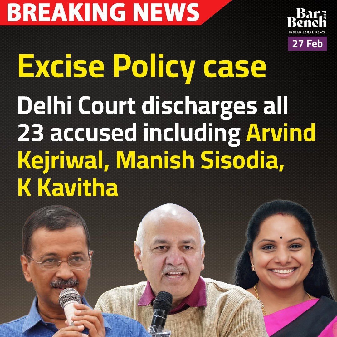 Bhashak's tweet image. youtu.be/1buSm1uMqZ8?si…
Bhasha Singh @BebaakBhasha 
#DelhiLiquorScam all accused including @ArvindKejriwal @msisodia @RaoKavitha discharged it is a slap on #Modi regime, #Shameless agencies #CBI  #ED