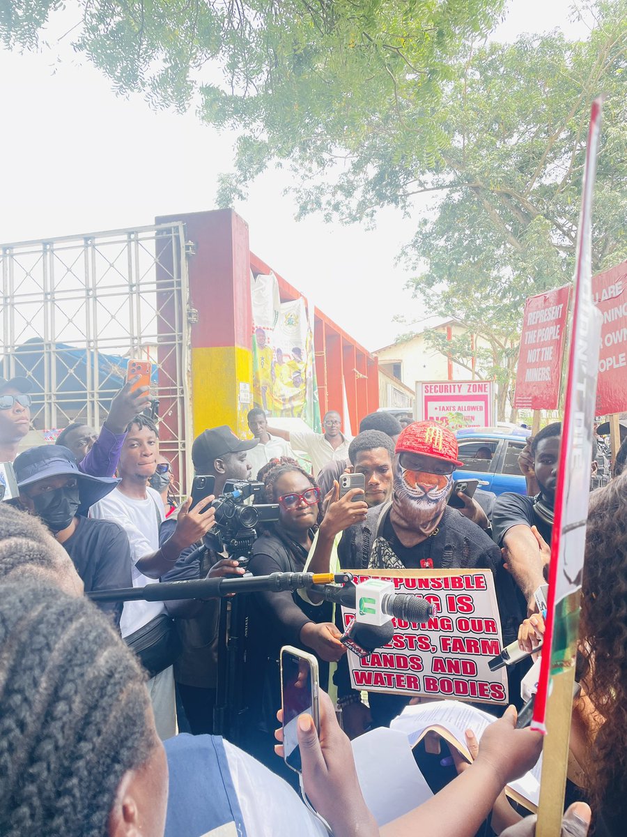 First stop to present petition. 
Location: Ministry of Interior 
#StopGalamseyNow