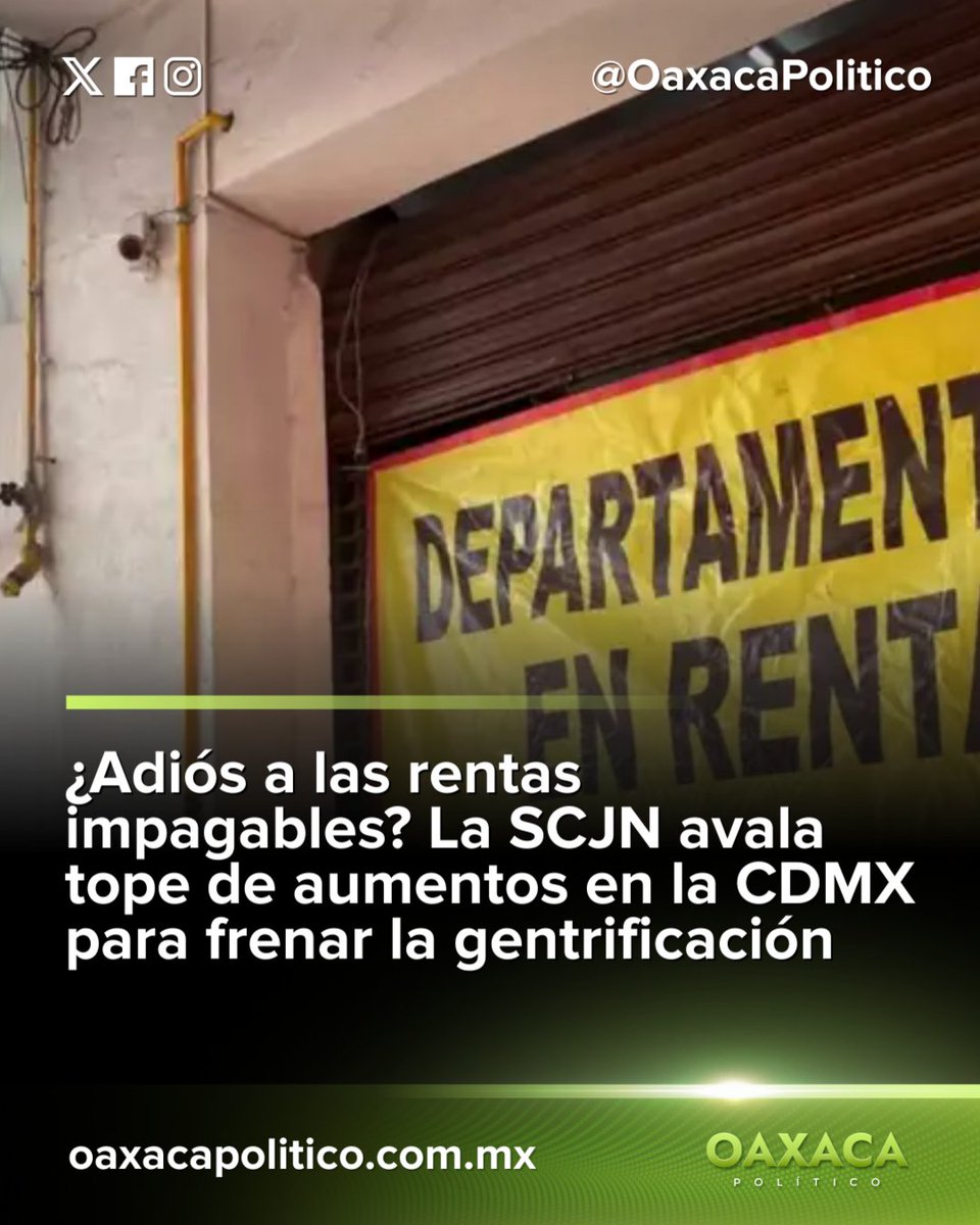 OaxacaPolitico's tweet image. ¿Se acabaron las rentas impagables? 😱 La @SCJN avaló un TOPE a los aumentos en CDMX para frenar la gentrificación 🏙️🔥 ¿Alivio para inquilinos o golpe a propietarios? #CDMX #Gentrificación #Rentas #ultimahora #urgente #atencion Te leemos 👇#RentasAsequibles #TopeDeAumentosCDMX