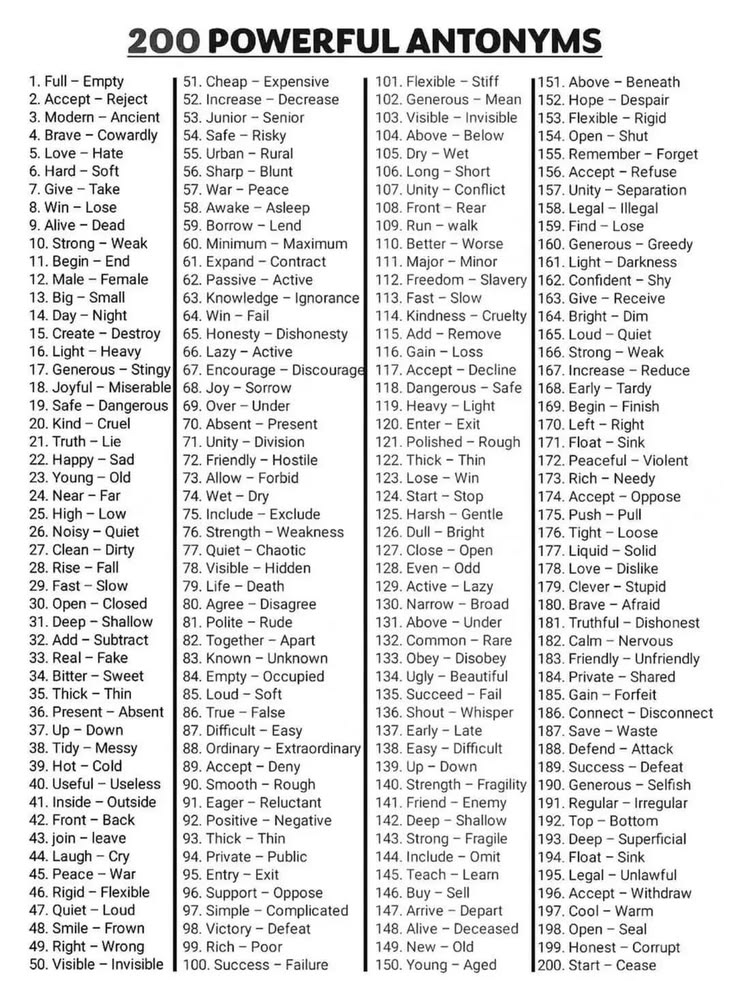 TheEngIishGuide's tweet photo. 200 powerful antonyms https://t.co/xi6fgRauyp