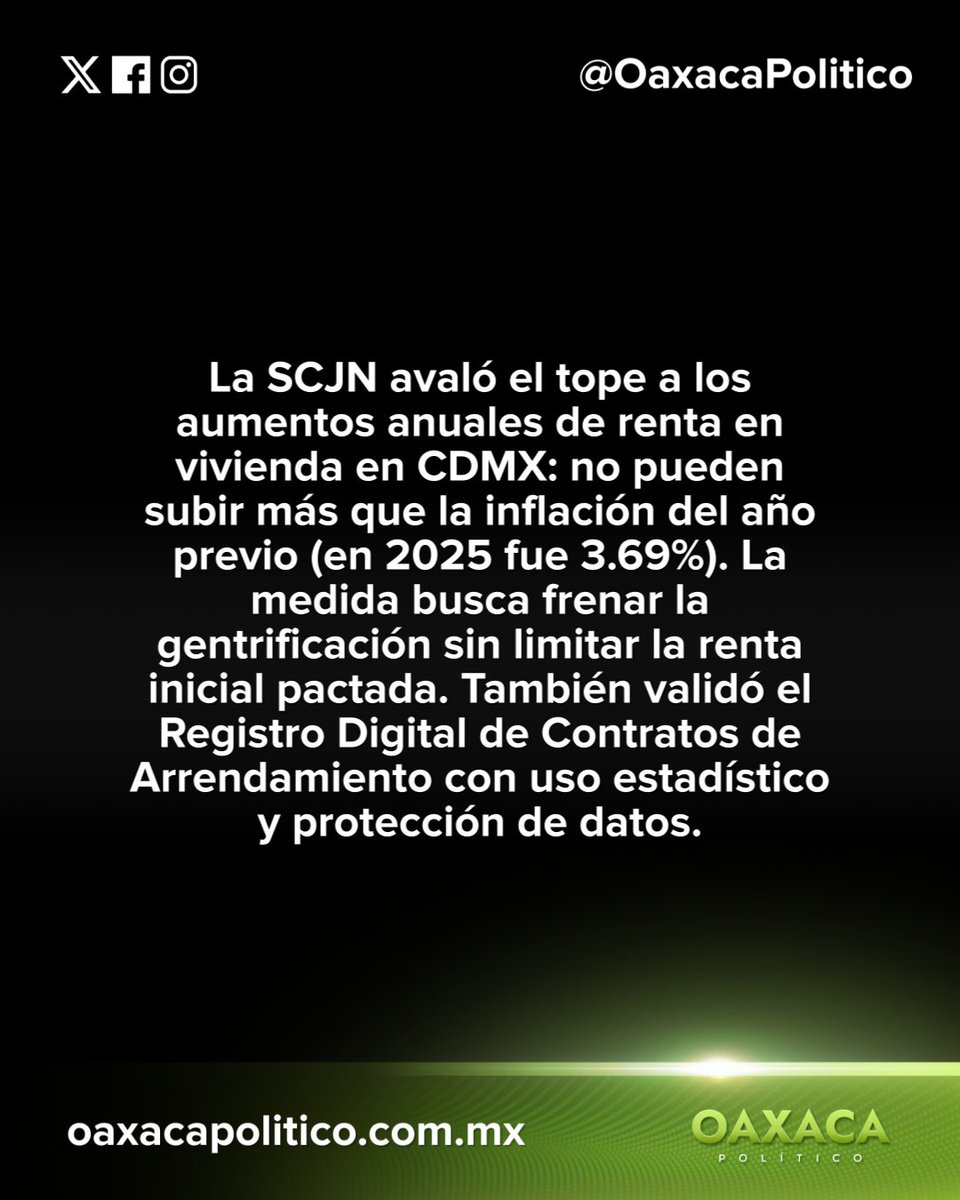 OaxacaPolitico's tweet image. ¿Se acabaron las rentas impagables? 😱 La @SCJN avaló un TOPE a los aumentos en CDMX para frenar la gentrificación 🏙️🔥 ¿Alivio para inquilinos o golpe a propietarios? #CDMX #Gentrificación #Rentas #ultimahora #urgente #atencion Te leemos 👇#RentasAsequibles #TopeDeAumentosCDMX