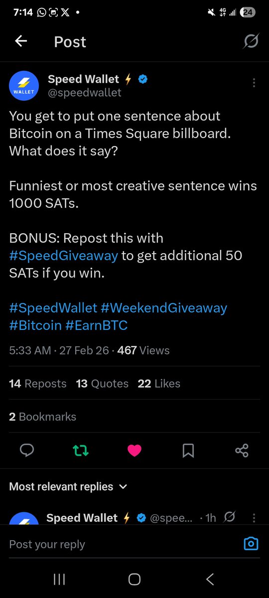 Nitsuj106583's tweet photo. @speedwallet "Get in where you fit in, the future is here..."
@cryptoweb2026
@cryptofergani
@michael_floatin
#speedwallet #weekendgiveaway #bitcoin #earnbitcoin https://t.co/liqvK1s5BJ