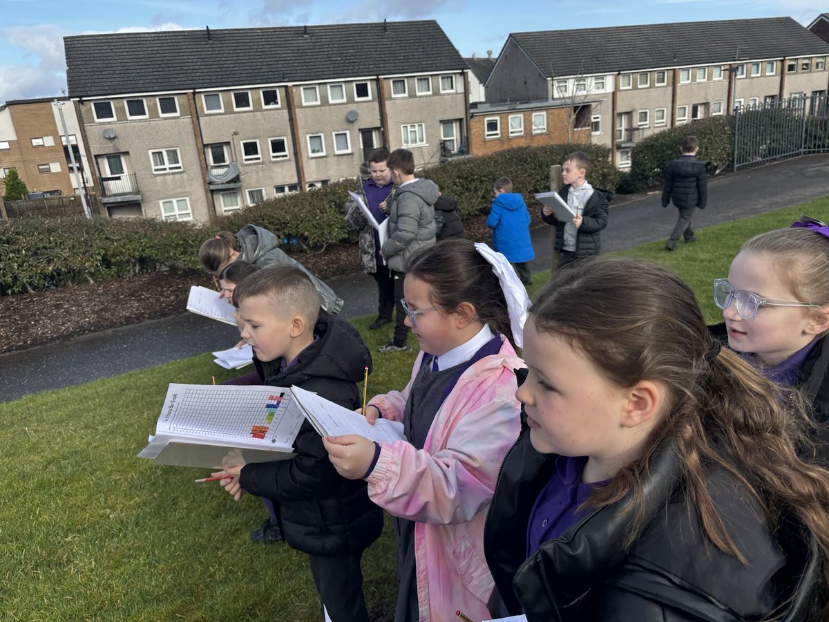 P3b went outside to collect data for our information handling today. We took a survey of cars using a table and tally marks. <a href="/ASP180/">All Saints Primary School, Greenock</a>