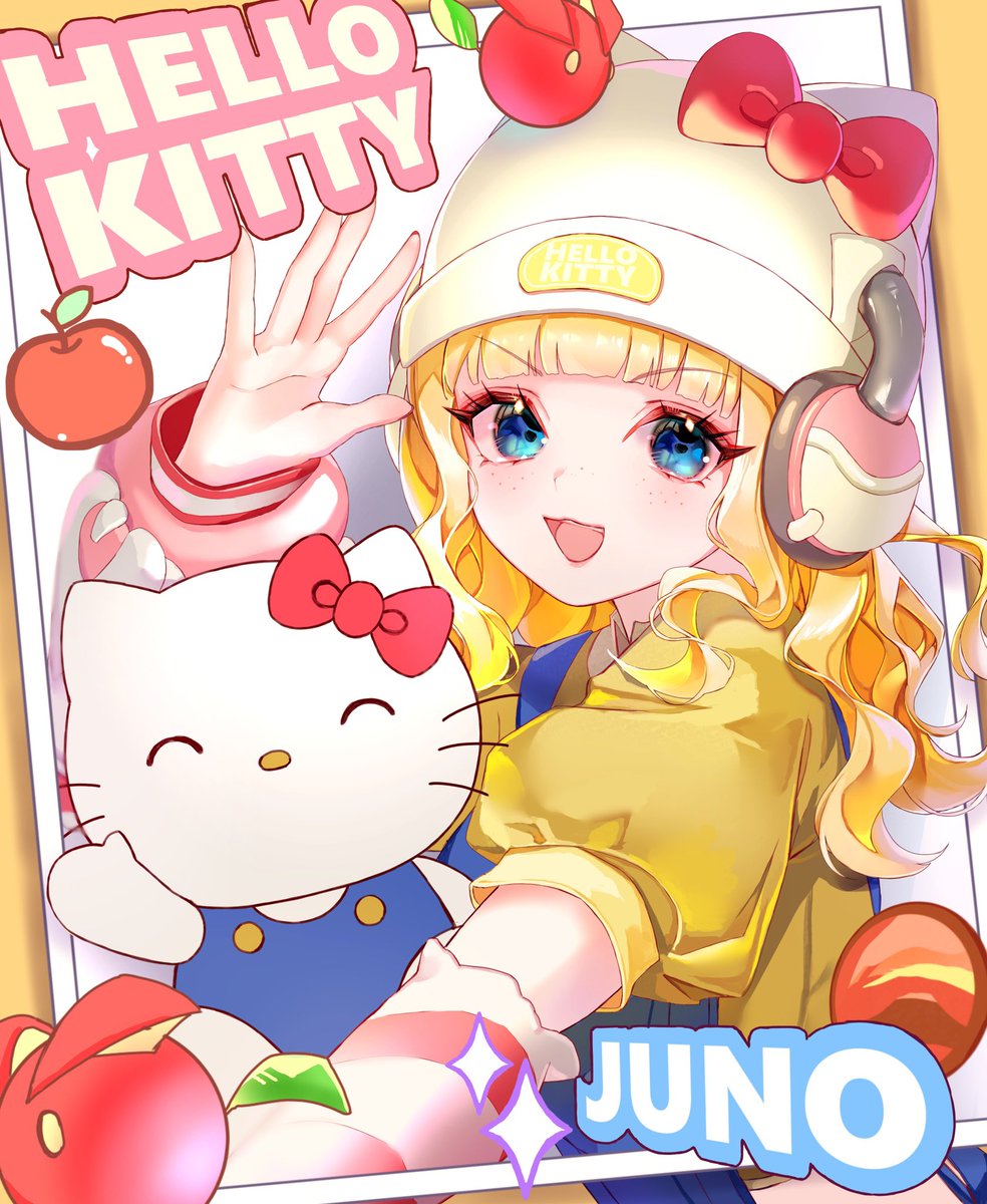 nano_kaname_'s tweet photo. サンリオコラボHELLO KITTY ×JUNO！🍎🎀
#OverwatchFanart #juno https://t.co/IEaSgmTsFB