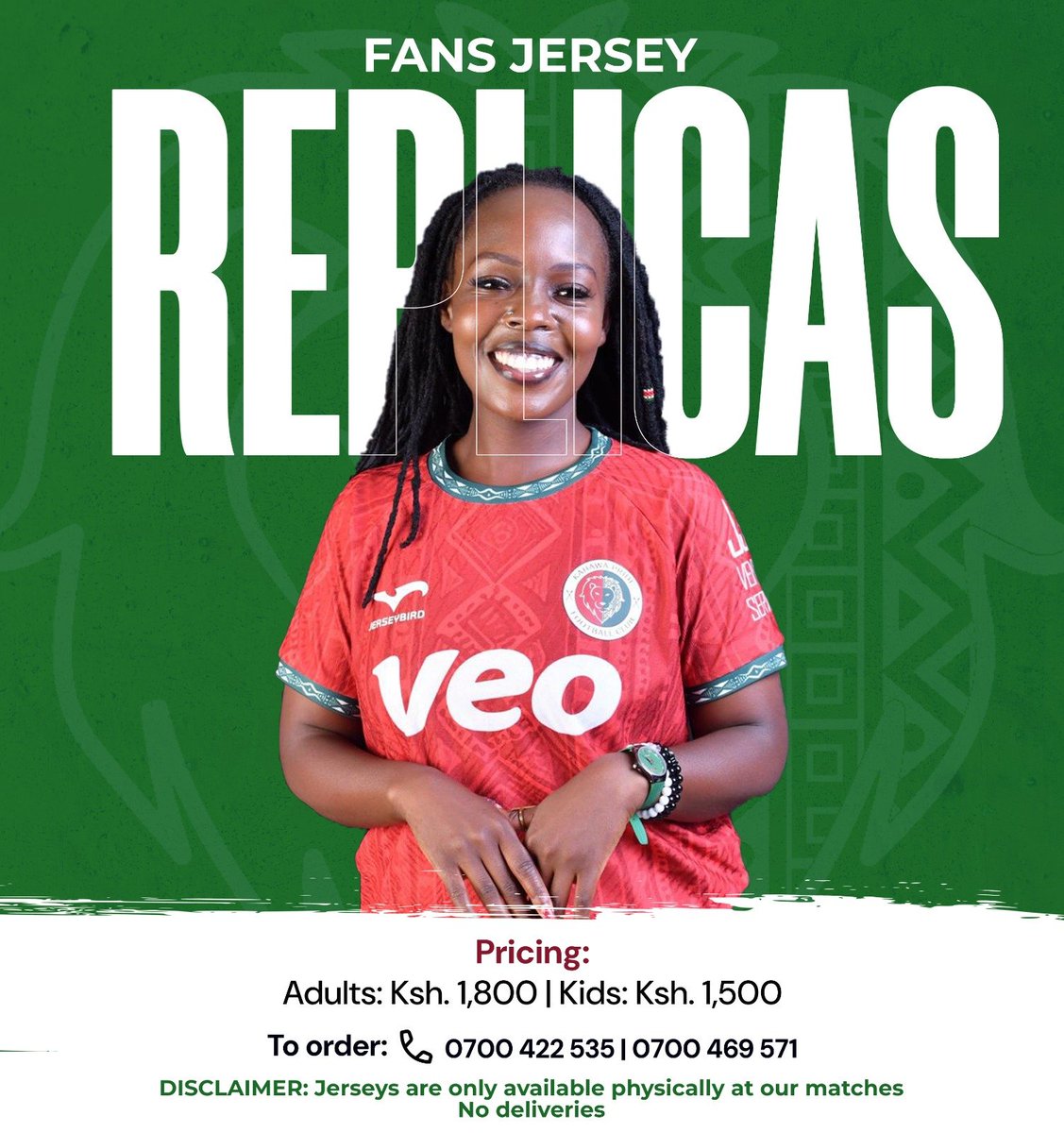 Do you need an original Kahawa Pride FC jersey? We got you covered!

Our player version jerseys are available at the <a href="/JerseyBirdShop/">JerseyBird</a> online store: jerseybird.com/collections/ka… 

The fans' replicas are also available for purchase physically during our matches.
#kahawapridefc