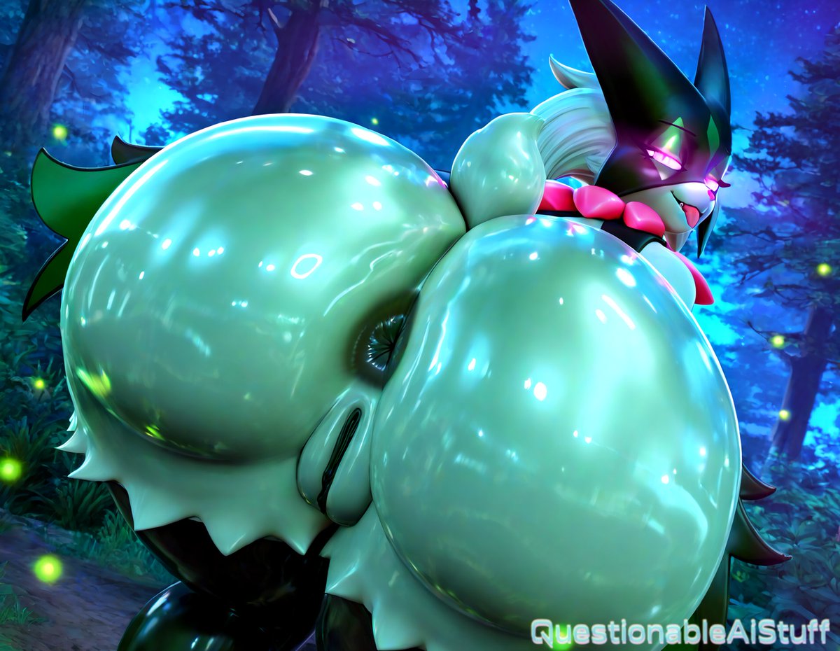 QuestionableAIS's tweet photo. We're all alone now, master~
#AIart #Meowscarada #furryart #ai #pokemon https://t.co/PJBogG2KEG
