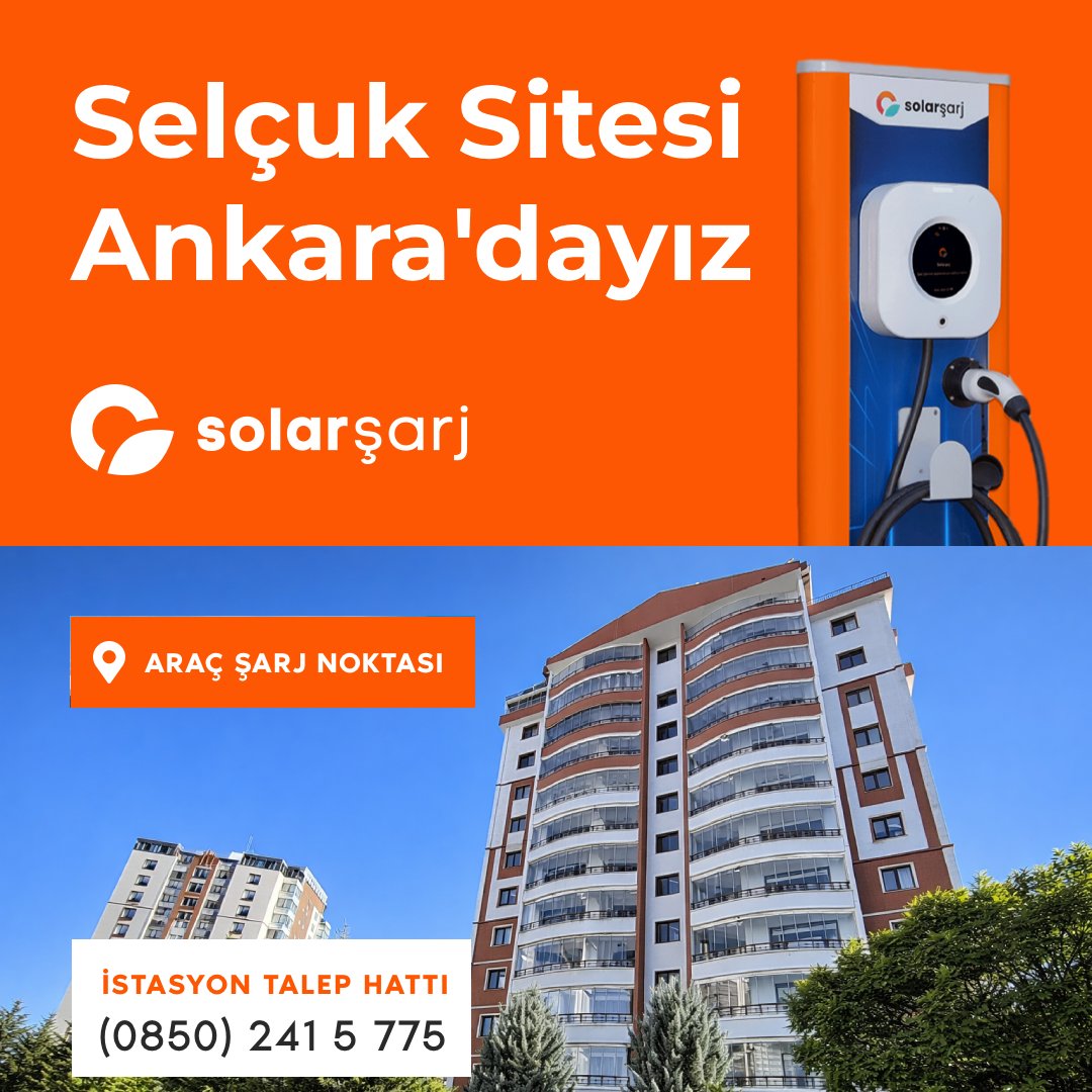 solarsarj's tweet photo. Solarşarj Araç Şarj İstasyonu Selçuk Sitesi Ankara'dayız!  

  #solarçatı #kesintisizenerji #solarenergy #yenilenebilirenerji #temizenerji #yesilenerji #gunesenerjisi #pasifgelir #solarşarj #solarbatarya #solargaraj #ÇATIGES #sio #rüzgarçatı #elektrikliaraçlar https://t.co/uQJEMBAWFK