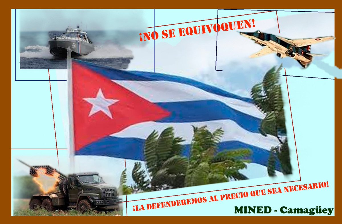 ❤️💯🇨🇺 Al precio que sea necesario la defenderemos 
#CubaSoberana 
#CubaMined
#UnidosXCuba 
🟥⬜️🟦