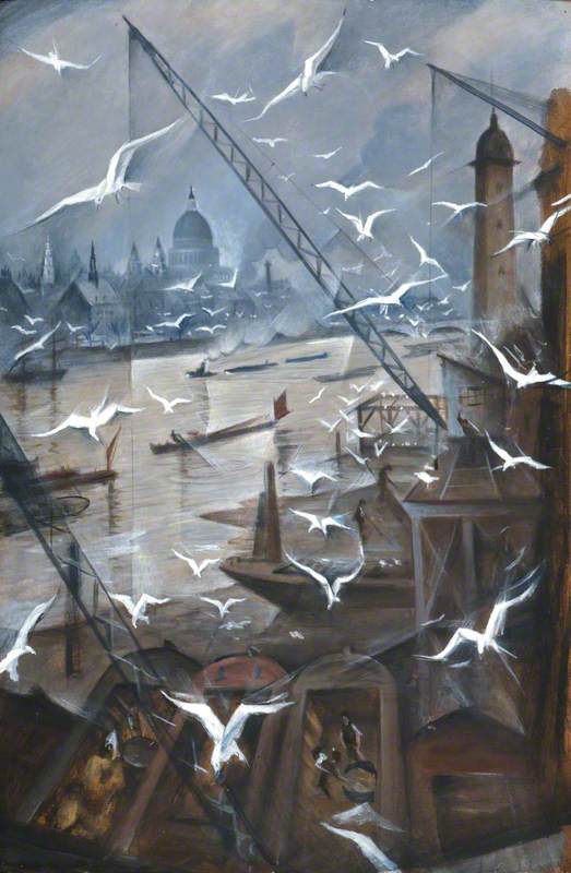 PaintingsLondon's tweet photo. 'London, Winter' (1928) by Christopher RW Nevinson

(London Museum) https://t.co/ByxeJayI9h