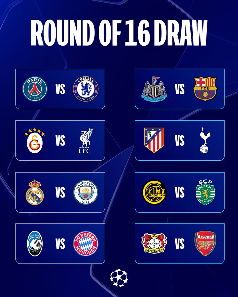The Champions League Round of 16 draw is officially in, and the bracket to Budapest is set! With the "Swiss Model" format, we now know the potential path all the way to the final at the Puskás Aréna on May 30, 2026.