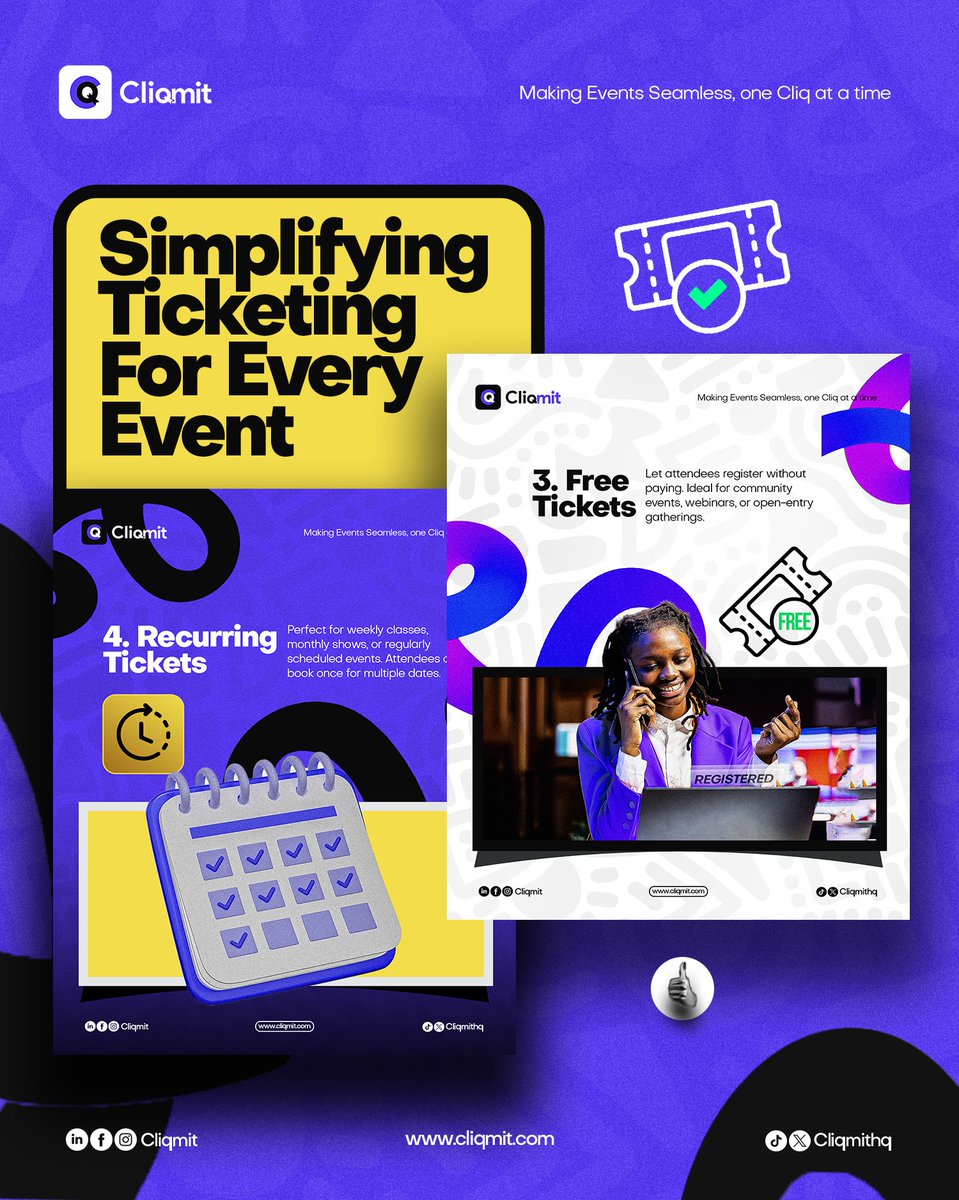 cliqmithq's tweet image. Event hosts 👀

Why are you forcing ONE ticket style on EVERY event?

Some events need:
• Pay-to-attend
• Free registration
• Bring-your-whole-crew access
• Multi-date passes

Your ticketing platform should handle it all.

If it can’t… let Cliqmit.😉

#eventmanagement