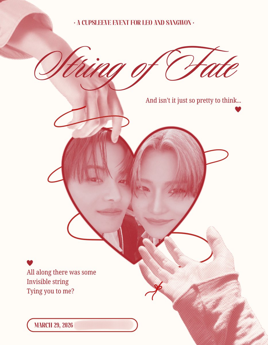 leoforwon's tweet photo. All along, there was an invisible stringΰͺββ΄
Two Souls, One Fate π―π
ββββΰ¨ΰ§ββββ
π¨ ππππππ πππ ππππππ πππππ
03.29.2026
#StringOfFate #LEOWONCSE #LEOWON https://t.co/i9GPDtgdDS