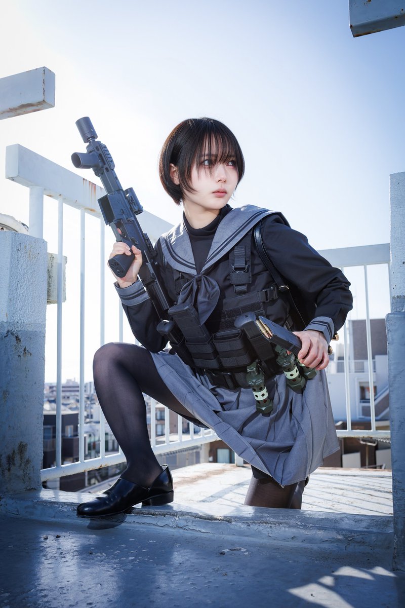 #ザン撮
※一部修正して再投稿

Armed Schoolgirl TKW
Cover me, Reloading !

Gun：M4 URX4 M-LOK PDW  
Model：<a href="/TKWcos/">トキワ</a>