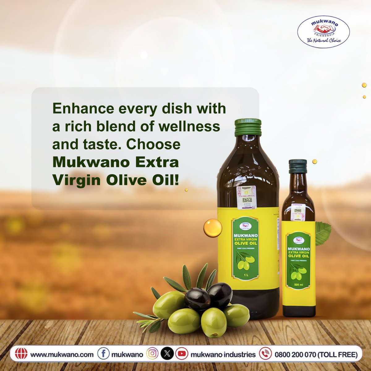 mukwano_ind's tweet image. Elevate your cooking with the rich purity of Mukwano Extra Virgin Olive Oil.

Visit our Mart (Plot No 30A, kibira (Mulwana) rd | | Call: +256393241822

#MukwanoIndustries #oliveoil #cooking #healthymeals  #deliciousmeals #HealthyCooking