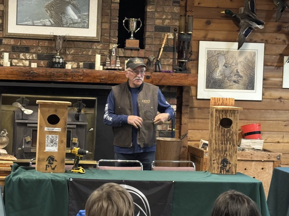 Pittwaterfowler's tweet photo. A few weeks ago the 1st Port Coquitlam Scouts asked for a presentation on our project. Dan hosted them and we gave them a box layout pattern that they made their own boxes out of and donated to our project. We will put these up this year! #pittwaterfowlers https://t.co/2BVgQTbFcs