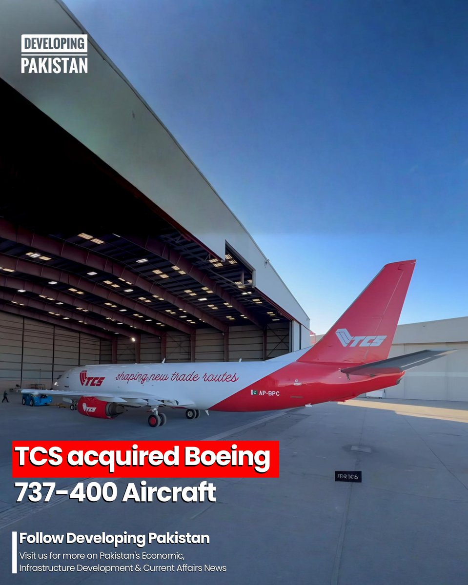 developingpak's tweet image. Boeing 737-400 freighter acquired by TCS.

#TCS #Boeing #Pakistan 🇵🇰