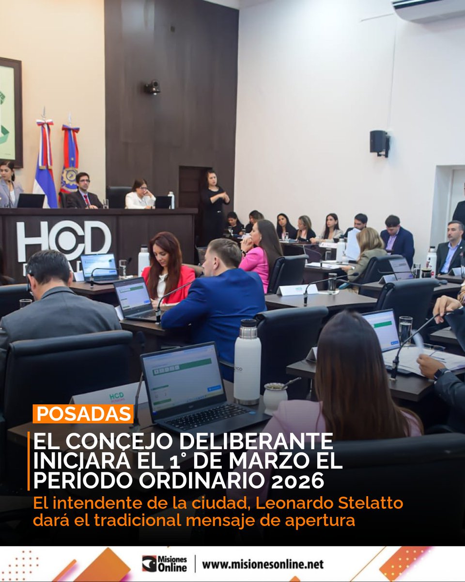 misionesonline's tweet image. El Concejo de Posadas 🏛️ inicia sesiones ordinarias 2026 el 1° de marzo. Más detalles: misionesonline.net/2026/02/27/con… 
#Posadas #Concejo #Legislatura