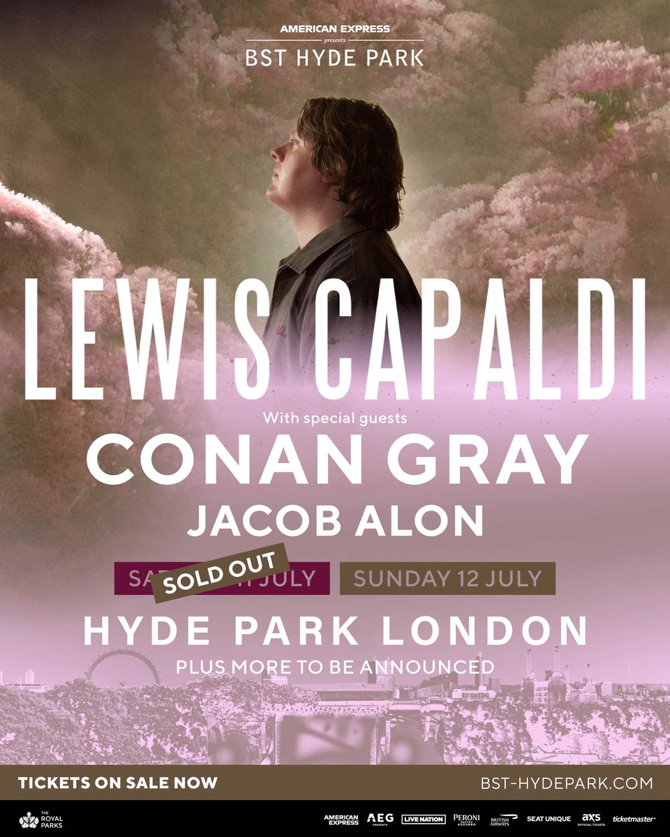 Conan Gray &amp; Jacob Alon have been announced as opening acts for Lewis Capaldi’s headlining shows at BST Hyde Park &amp; Roundhay Festival this July.