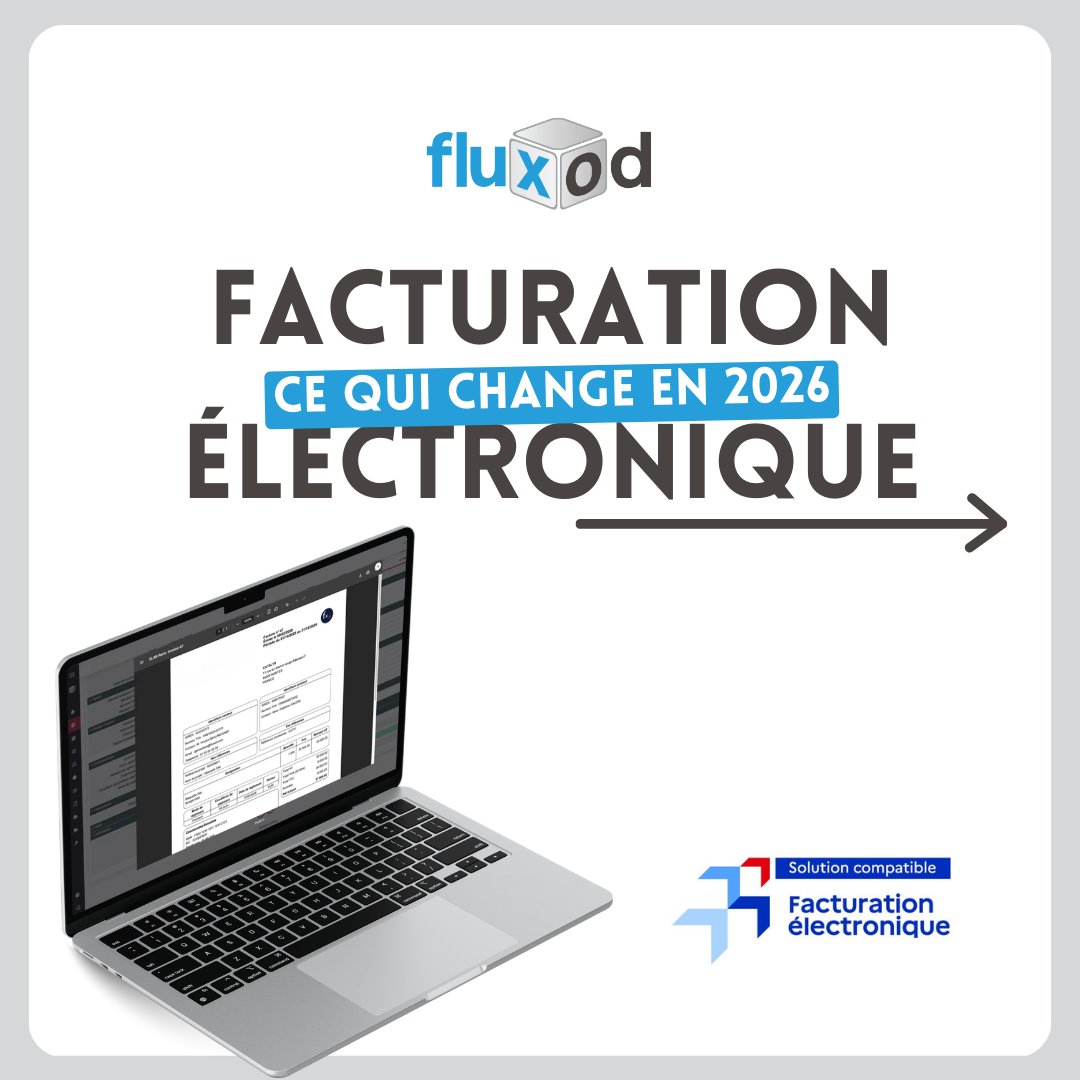 fluxod's tweet photo. 📌 Facturation électronique : ce qui change en 2026
La facturation électronique devient obligatoire en septembre 2026–2027 : formats structurés, passage via plateforme agréée et impact sur tous les outils et processus , le PDF seul ne suffit plus. https://t.co/nXd9FrjvZ2