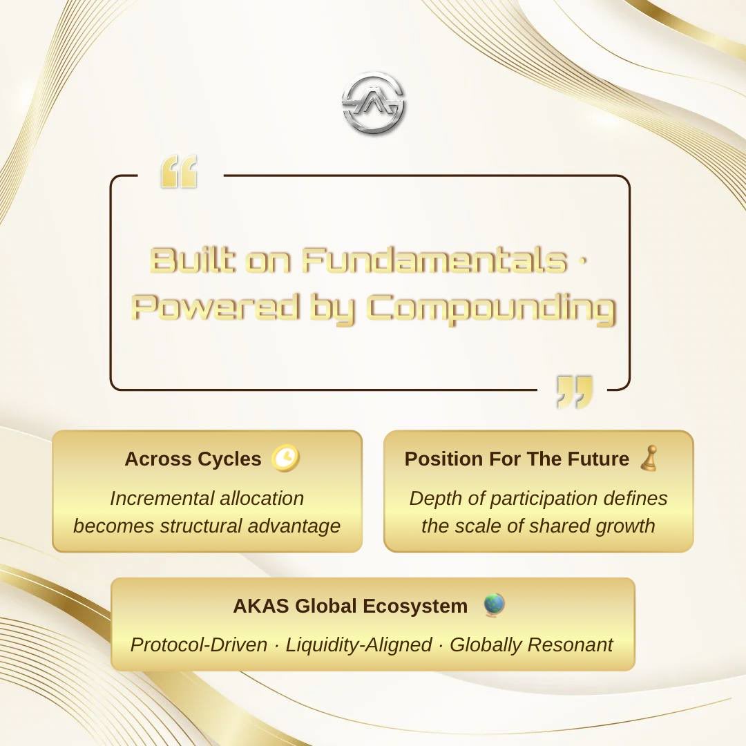 AKASOfficial_'s tweet photo. AKAS: Let Wealth Compound Through Time

The depth of participation
determines the height of wealth 📈

Across cycles, technology-driven.
AKAS Global Ecosystem,
co-creating value anchors with you 🌍✨

#AKAS #TimeValue #LongTermism https://t.co/rqlV8PpnWY
