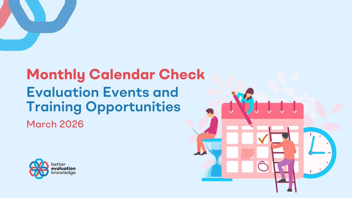 BetterEval's tweet image. 🗓️ Coming up in March: 4 #evaluation events &amp;amp; training opportunities

🔎 Check out @BetterEval's events calendar to make sure you don’t miss anything: bit.ly/46w1DO3