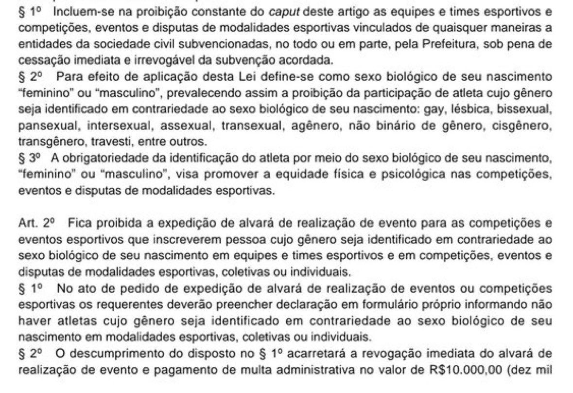 Isso aqui não é só uma reclamação da comunidade do vôlei. Isso deveria ser de atenção absoluta de toda a comunidade LGBT brasileira

Essa lei é esdrúxula, juridicamente absurda, mistura gênero com sexualidade e define tudo de forma distorcida

Isso é caso de repercussão nacional