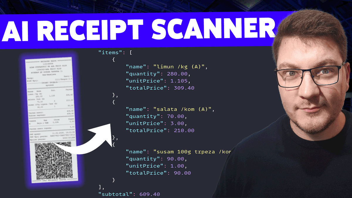 mjovanovictech's tweet photo. I built a .NET app that takes a receipt photo and turns it into structured data using Ollama + MEAI.

Here's what I covered:
- Local vision model setup
- Image analysis from .NET
- Prompt tuning for better extraction
- JSON + typed output

Full breakdown: https://t.co/LOVRCkf4lU https://t.co/OcvNMHquhm