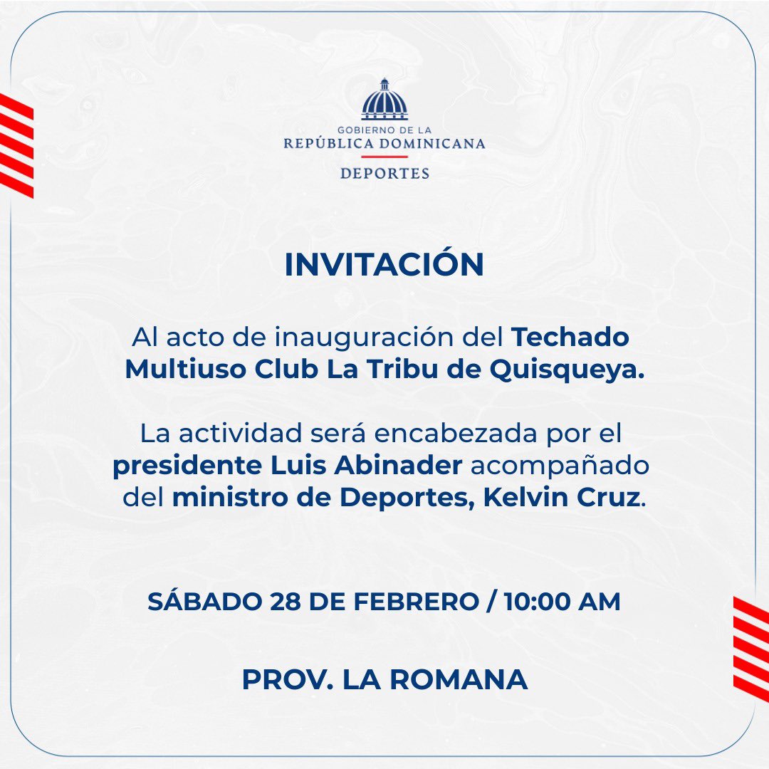 jacquelineferlr's tweet photo. ¡Quisqueya ya tiene su techado!

Un espacio que llega para fortalecer el deporte, impulsar el talento de nuestros jóvenes y seguir construyendo oportunidades para toda la comunidad.

Seguimos avanzando con obras que siembran esperanza y futuro para La Romana. 🇩🇴 https://t.co/OFINXRH52V