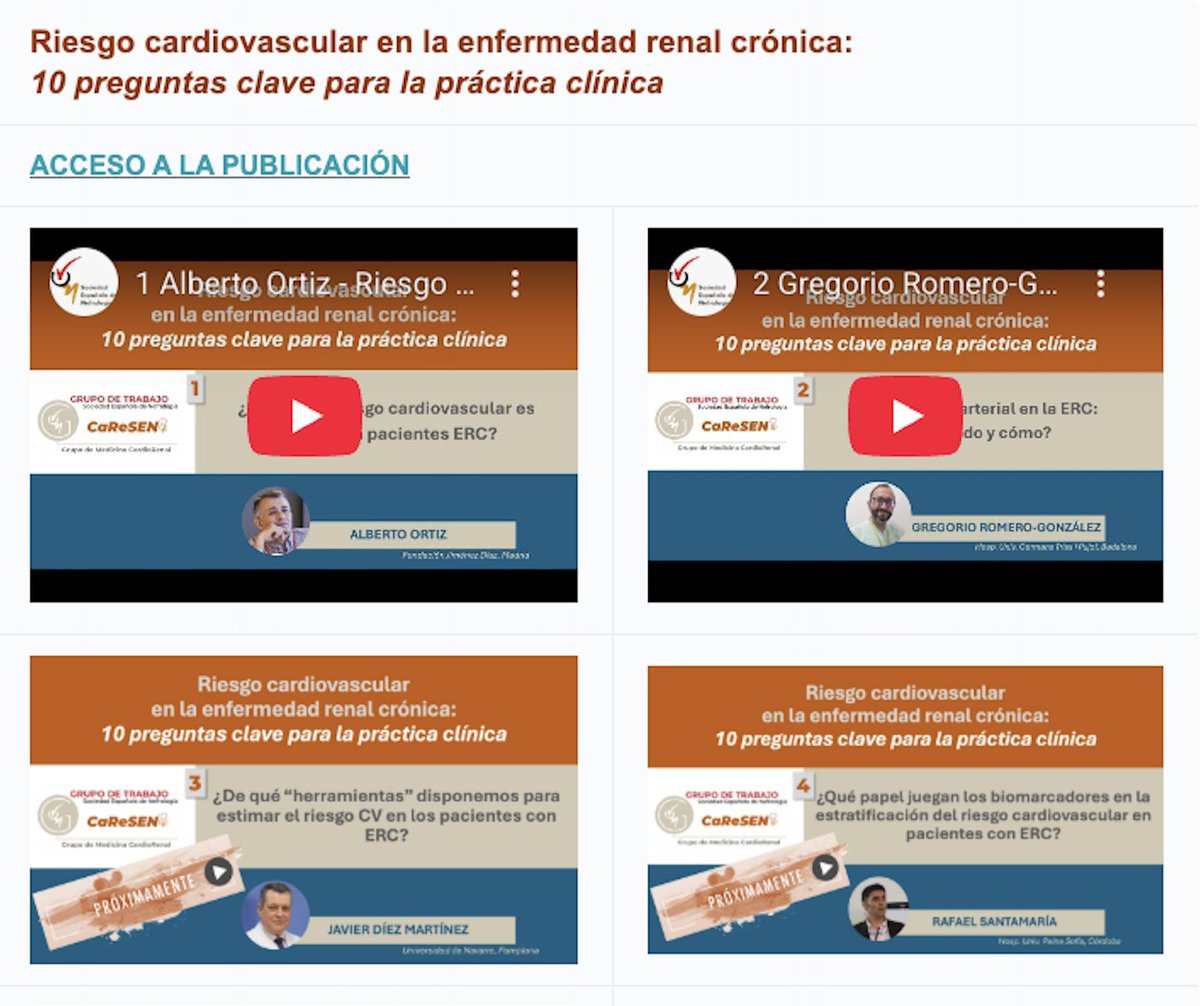 SENefrologia's tweet photo. 🆕 NUEVA PÍLDORA | Proyecto 🩺 Riesgo cardiovascular en la enfermedad renal crónica:
10 preguntas clave para la práctica clínica #CareSEN
 
🎥 ¡2ª píldora YA disponible en YouTube!
https://t.co/EkghVnNF62
 
⏩Accede a los próximos vídeos📷 3ª píldora: 13 de marzo👇
https://t.co/JIazYpNKoJ
 
@Dr_Bqg @mmvidas