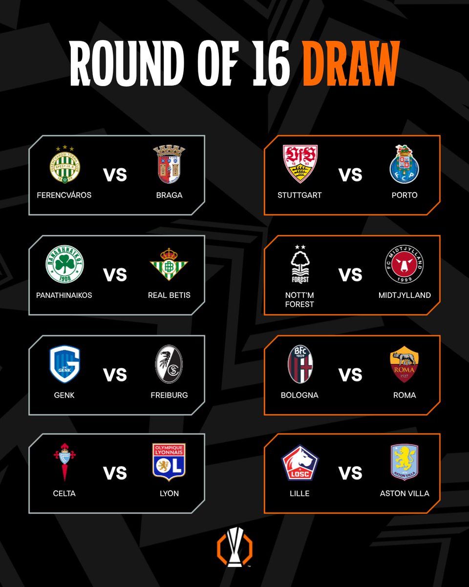 EuropaLeague's tweet image. The round of 16 is set ✅

#UEL