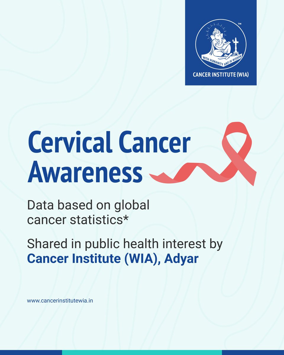 CI_WIA's tweet photo. At Cancer Institute (WIA), we emphasize that cervical cancer is largely preventable through vaccination. The HPV vaccine offers a proven, simple method to safeguard children's health and reduce future cancer risk. Consult our specialists for informed immunization decisions. https://t.co/stEGrzIIL7
