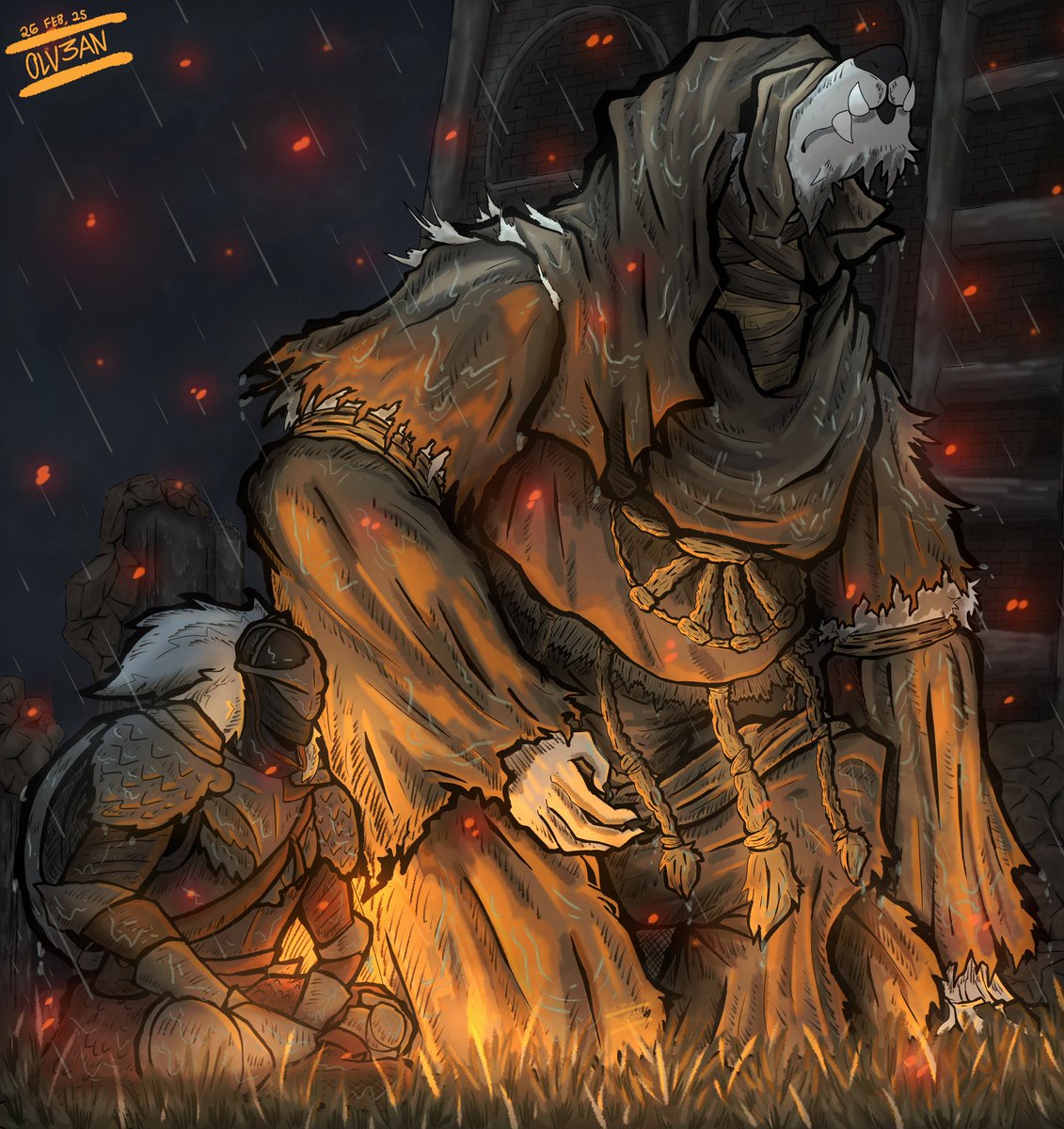 My two artworks for Elden Ring's anniversaries. Really glad I got introduced to fromsoft overall thanks to some oomfs. 
Got me to experience some really cool games and awesome lore and visuals. 

#EldenRingFanart #ELDENRING #fanart #Eldenring3rdanniversary #Fromsoftart