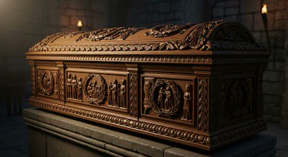 Un descubrimiento arqueológico en Bagicz, un pueblo de Polonia, relacionado con un ataúd romano confeccionado en madera de roble y decorado ha captado la atención internacional.  infobae.com/cultura/2026/0…