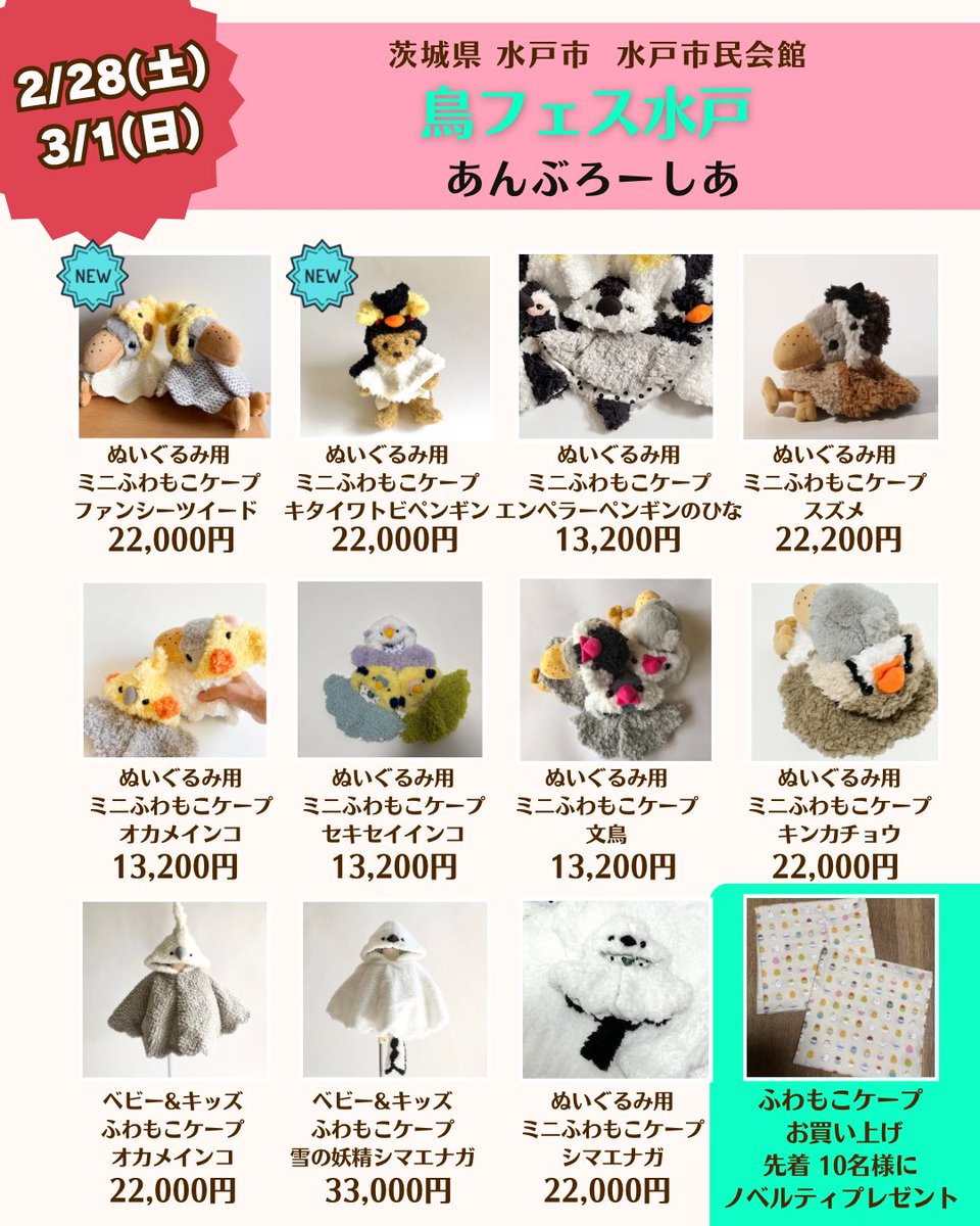 鳥フェス水戸 お品書き最終稿です！！ 茨城近郊の鳥好きの皆様に お